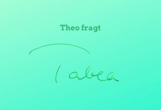 „Theo fragt Tabea“ Erstellt mit Canva