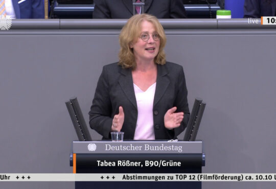Novellierung des Filmförderungsgesetzes: zentrale Aspekte zu kurz gedacht Bild: Tabea Rößner Copyright Deutscher Bundestag