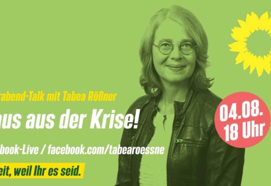 Feierabendtalk mit Tabea Rößner: Raus aus der Krise! Bild: Tabea Rößner Copyright Tabea Rößner