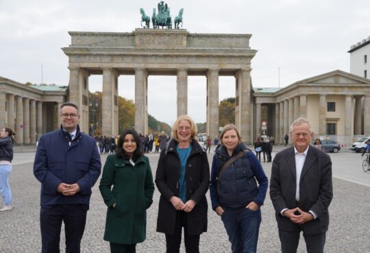 Konstituierung der GRÜNEN Landesgruppe Rheinland-Pfalz im Bundestag Bild vlnr: Tobias Lindner, Misbah Khan, Tabea Rößner, Corinna Rüffer, Armin Grau Copyright Tabea Rößner