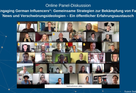 Engaging German Influencers: Gemeinsame Strategien zur Bekämpfung von Fake News und Verschwörungsideologien Screenshot Copyright Tabea Rößner