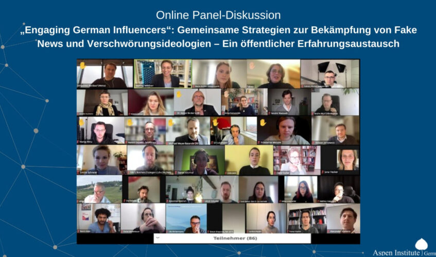 Engaging German Influencers: Gemeinsame Strategien zur Bekämpfung von Fake News und Verschwörungsideologien Screenshot Copyright Tabea Rößner