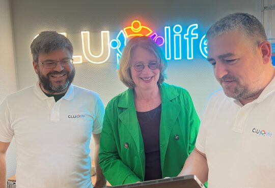 Interoperabilität made in Rheinhessen – zu Besuch bei CLUP.life Simon Dürsch, Tabea Rößner, Christian Borchert Copyright Tabea Rößner