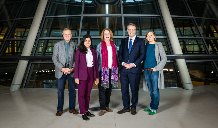 PM zu Rücktritt Malu Dreyer - 19.6.24 Teilnehmer:innen vlnr: Armin Grau, Misbah Khan, Tabea Rößner, Tobias Lindner, Corinna Rüffer Copyright Tabea Rößner