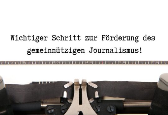 Wichtiger Schritt zur Förderung des gemeinnützigen Journalismus Erstellt mit Canvas - 24.7.24