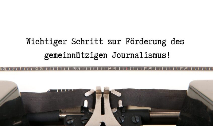 Wichtiger Schritt zur Förderung des gemeinnützigen Journalismus Erstellt mit Canvas - 24.7.24